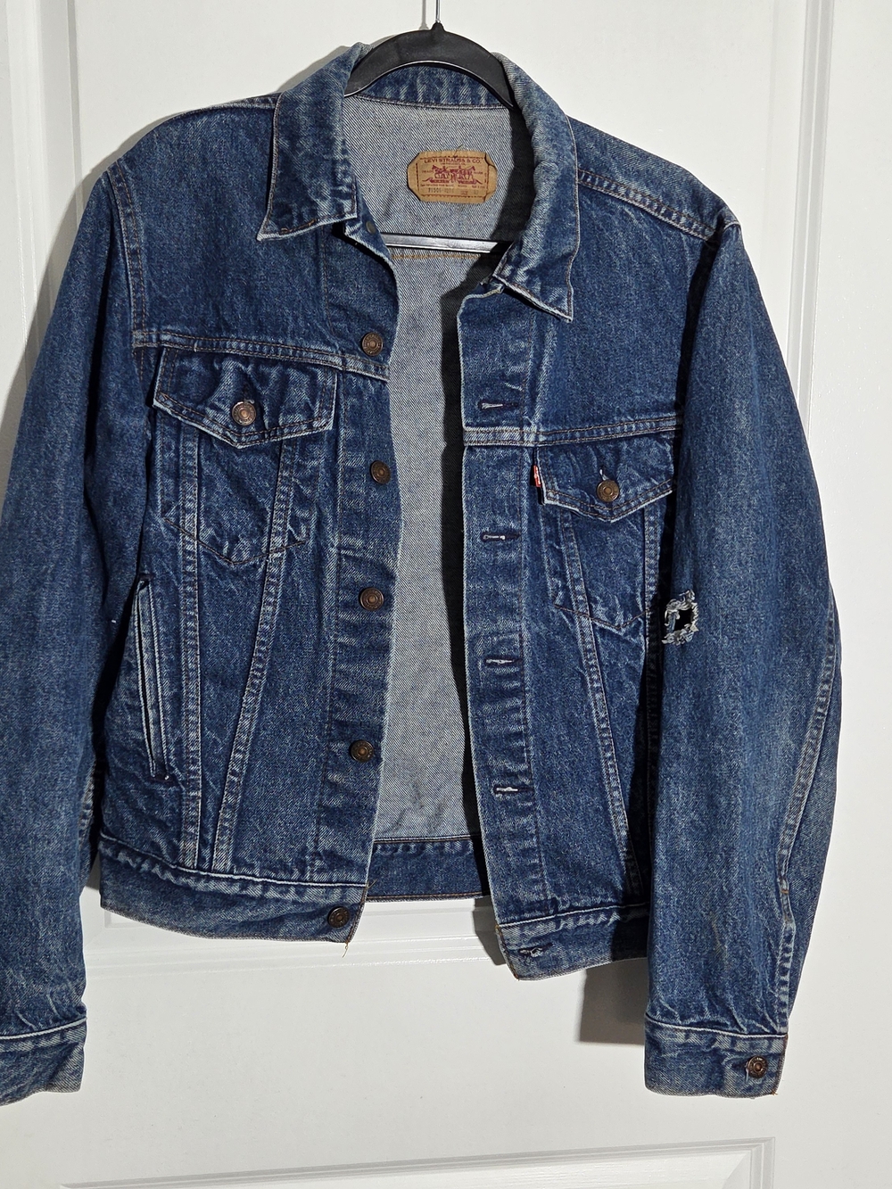 VTG 80s Levis Type 3 Denim Trucker Jacket Mens 42 Made in USA 70506-0216
